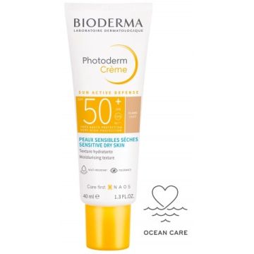 Bioderma Photoderm Creme Слънцезащитен оцветен крем за чувствителна суха кожа SPF50+, Light 40 мл