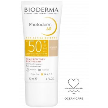 Bioderma Photoderm AR Слънцезащитен оцветен крем за лице за чувствителна кожа склонна към зачервявания SPF50+ 30 мл