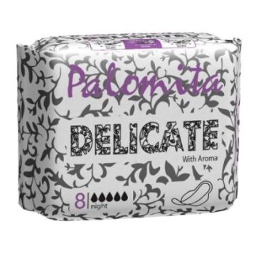 Palomita Delicate Нощни ароматизирани дамски превръзки 8 броя