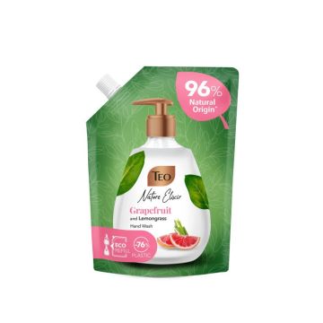 Teo Nature Elixir Pink Grapefruit and Lemongrass Liquid Soap Течен сапун с аромат на грейпфрут и лимонена трева - пълнител 500 мл