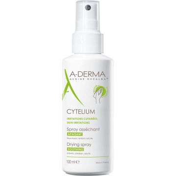 A-Derma Cytelium Подсушаващ спрей за подмокрящи кожни раздразнения на лицето и тялото 100 мл