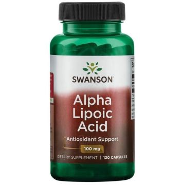 Swanson Alfa Lipoic Acid Алфа Липоева киселина 100 мг 120 капсули 