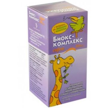 Биокс-Комплекс сироп при кашлица с отхрачващ ефект с мащерка и теснолист живовлек 100 мл Панацея 2001