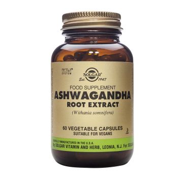 Solgar Ashwagandha Root Extract Ашваганда корен за тонус и енергия х60 капсули