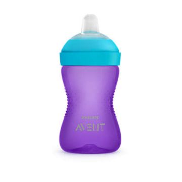 Avent Чаша с мек накрайник My Grippy лилава 9М+ 300 мл