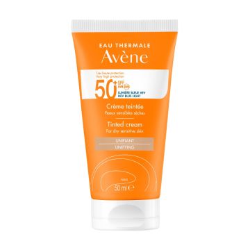 Avene Слънцезащитен тониран крем за лице за чувствителна кожа SPF50+ 50 мл