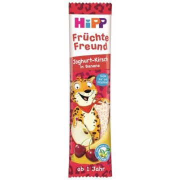 Hipp био бар леопард малина с йогурт, вишна и банан 23 гр