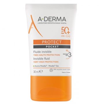 A-Derma Protect Слънцезащитен невидим флуид SPF50+ 30 мл