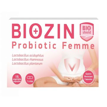 Biozin Probiotic Femme пробиотик за жени х 15 капсули BIOshield