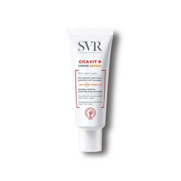 SVR Cicavit+ Успокояващ и възстановяващ крем за увредена и раздразнена кожа SPF50 40 мл