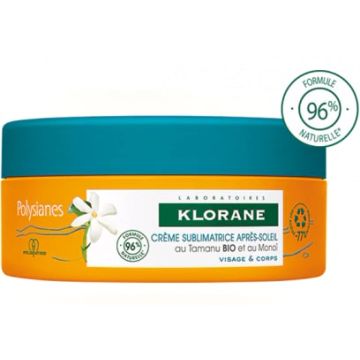 Klorane Polysianes Възстановяващ крем за лице и тяло с масло от монои 200 мл