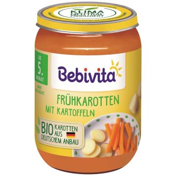 Bebivita Био пюре бейби моркови с картофи 5М+ 190 гр
