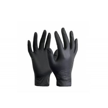 Binis Практик Нитрилни ръкавици без талк XL черни х10 бр 