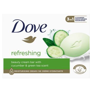 Dove Refreshing Овлажняващ крем-сапун за ръце, лице и тяло с краставица и зелен чай 90 гр