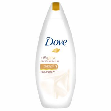 Dove Silk Glow Подхранващ душ-гел за тяло 250 мл
