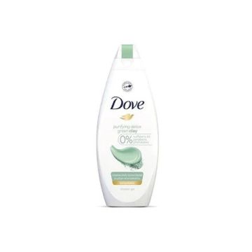 Dove Purifying Detox Подхранващ душ-гел за тяло със зелена глина 250 мл