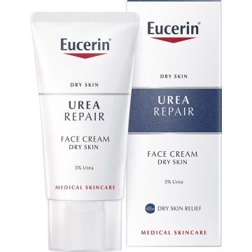 Eucerin Urea Repair Подхранващ дневен крем за лице за суха кожа 5% урея 50 мл