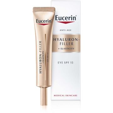 Eucerin Hyaluron-Filler + Elasticity Околоочен крем SPF15 15 мл