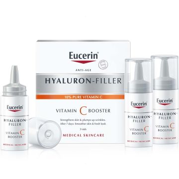 Eucerin Hyaluron-Filler Подмладяващ бустер за лице с витамин С 3х8 мл