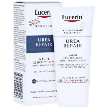Eucerin Urea Repair Nacht Обогатен крем за лице за много суха кожа 5% урея 50 мл