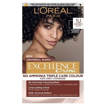L’Oreal Excellence Universal Nudes Безамонячна боя за коса цвят 1U Black