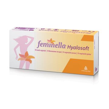 Feminella Hyalosoft при сухота на влагалището х 10 вагинални песари Angelini 