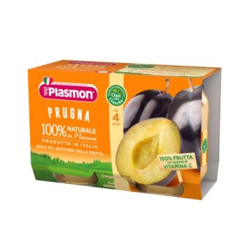 Plasmon 100% Prugna Плодово пюре слива за деца 4М+ 104 гр 2 бр
