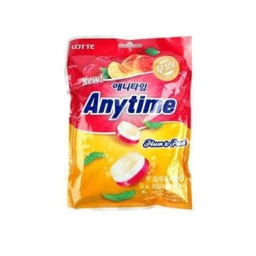 Lotte Anytime Xylitol Plum&Peach Бонбони слива и праскова без захар х74 гр