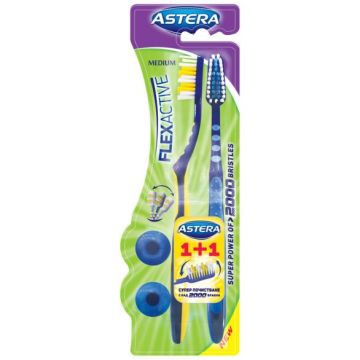 Astera Flex Active Medium Четка за зъби 1+1