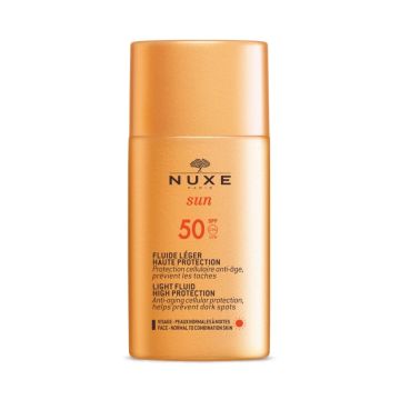Nuxe Sun Слънцезащитен лек флуид за нормална към комбинирана кожа SPF50 50 мл