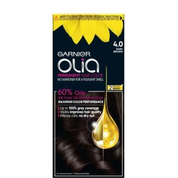 Garnier Olia Трайна безамонячна боя за коса, 4.0 Dark Brown