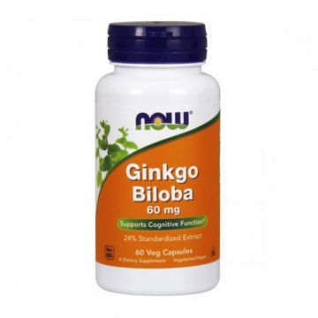 Now Foods Ginkgo Biloba Гинкго Билоба 60 мг х 60 капсули