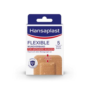 Hansaplast Flexible еластичен пластир XXL 6 см x 9 см х5 бр