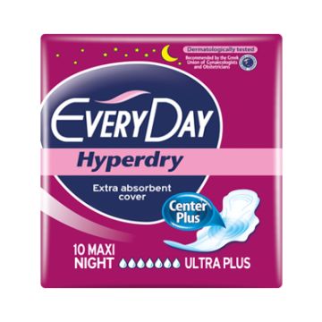 Everyday Hyperdry Maxi Night Ultra Plus Дамски превръзки х10 бр