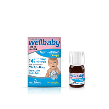 Wellbaby Мултивитаминни капки за бебета от 4 -12M 30 мл Vitabiotics