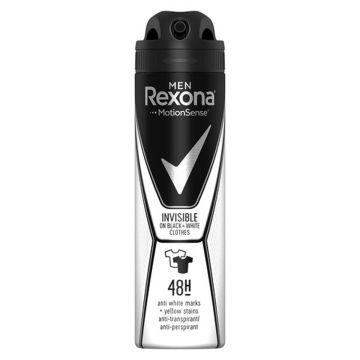 Rexona Men Invisible on Black + White Clothes Дезодорант против изпотяване за мъже 150 мл