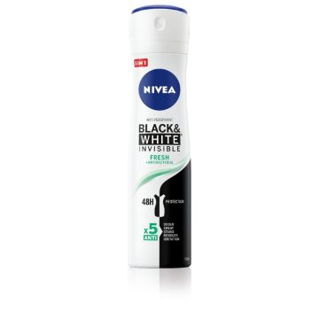 Nivea Black & White Invisible Fresh Дезодорант спрей против изпотяване за жени 150 мл