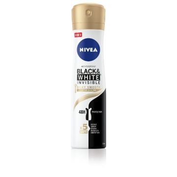 Nivea Black & White Invisible Silky Smooth Дезодорант спрей против изпотяване за жени 150 мл