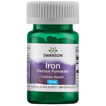 Swanson Iron Желязо 18 мг х60 капсули