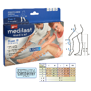 Medica Medilast Medical Компресивни чорапи 3/4 Клас 2 Размер M 1 бр