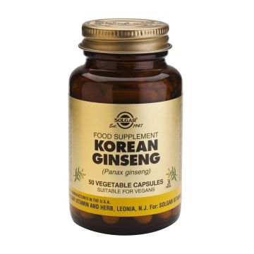 Solgar Korean Ginseng Root Extract Корейски Жен Шен х50 капсули