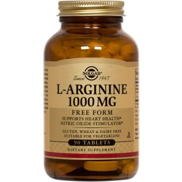 Solgar L-Arginine Л-Аргинин за здраво сърце 1000 мг х 90 капсули