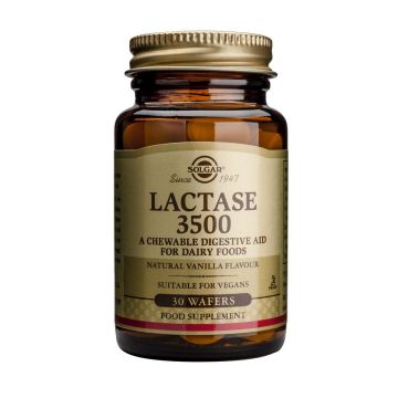 Solgar Lactase 3500 при лактозна непоносимост х30 дъвчащи таблетки