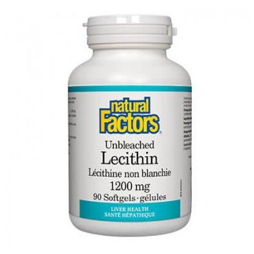 Natural Factors Lecithin Лецитин за здрав черен дроб 1200 мг х 90 софтгел капсули