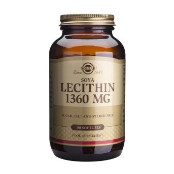 Solgar Lecithin Лецитин при висок холестерол 1360 мг х100 капсули