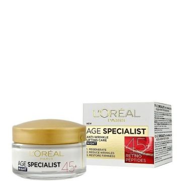 L’Oreal Age Specialist 45+ Нощен крем за лице с лифтинг ефект 50 мл