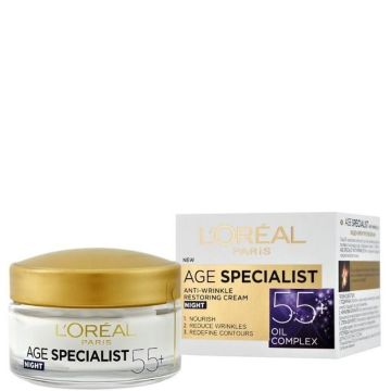 L’Oreal Age Specialist 55+ Възстановяващ нощен крем против бръчки 50 мл