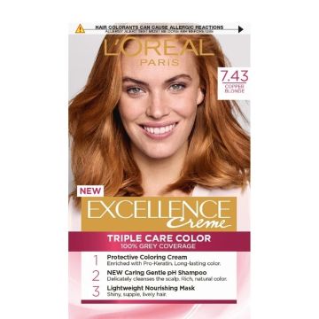L’Oreal Excellence Creme Боя за коса 7.43 Copper Blonde