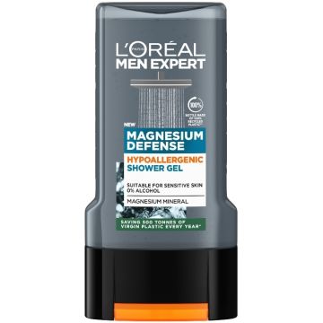 L'Oreal Men Expert Magnesium Defence Хидратиращ душ гел 3в1 за лице, коса и тяло за мъже 300 мл