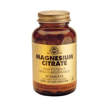 Solgar Magnesium Citrate Магнезиев Цитрат 200 мг х60 таблетки